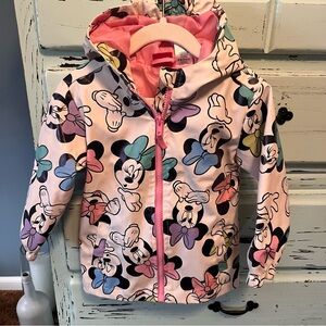 Disney Jr Pink Minnie Mouse Hooded Rain Jacket - Girls size 3t.